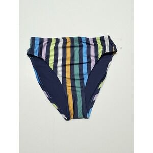 ModCloth Women's High Waisted Swim Bikini Bottoms Medium‎ Striped NWOT